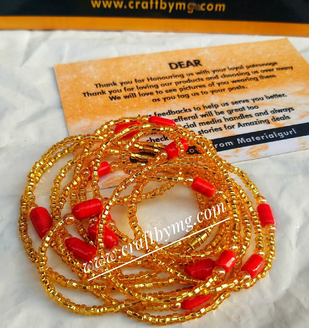 TORI Waistbeads - (Coral) - Exquisite