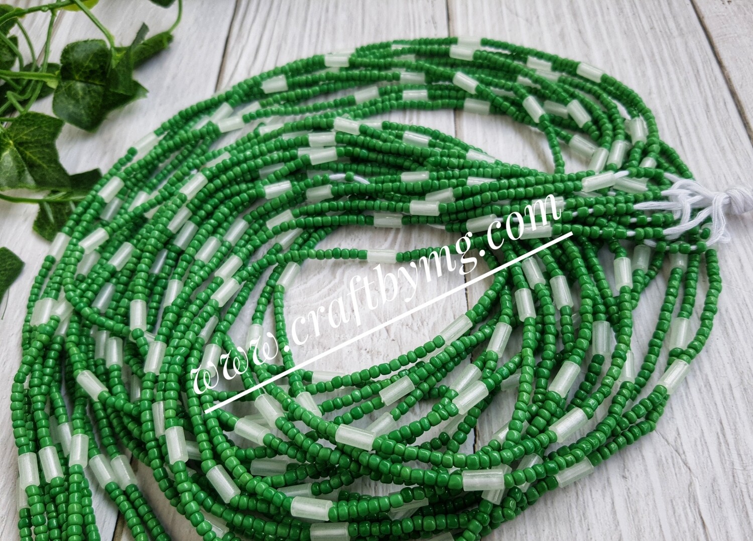JENNIFER Waistbeads-Green- (Glow In The Dark)