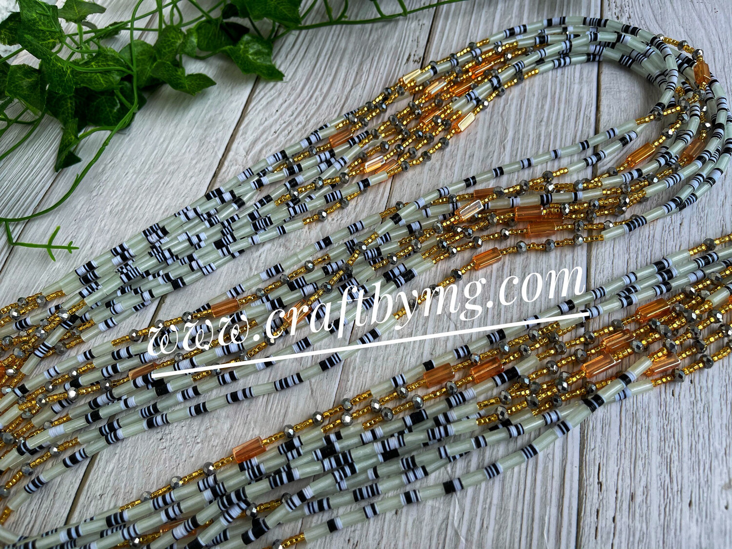 SASKI Waistbeads Zebra (Glow In The Dark)