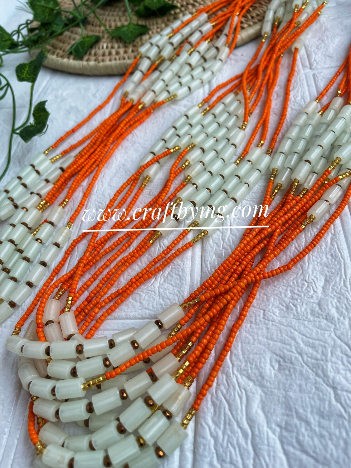 NIkA Waistbeads Orange (Glow In The Dark)