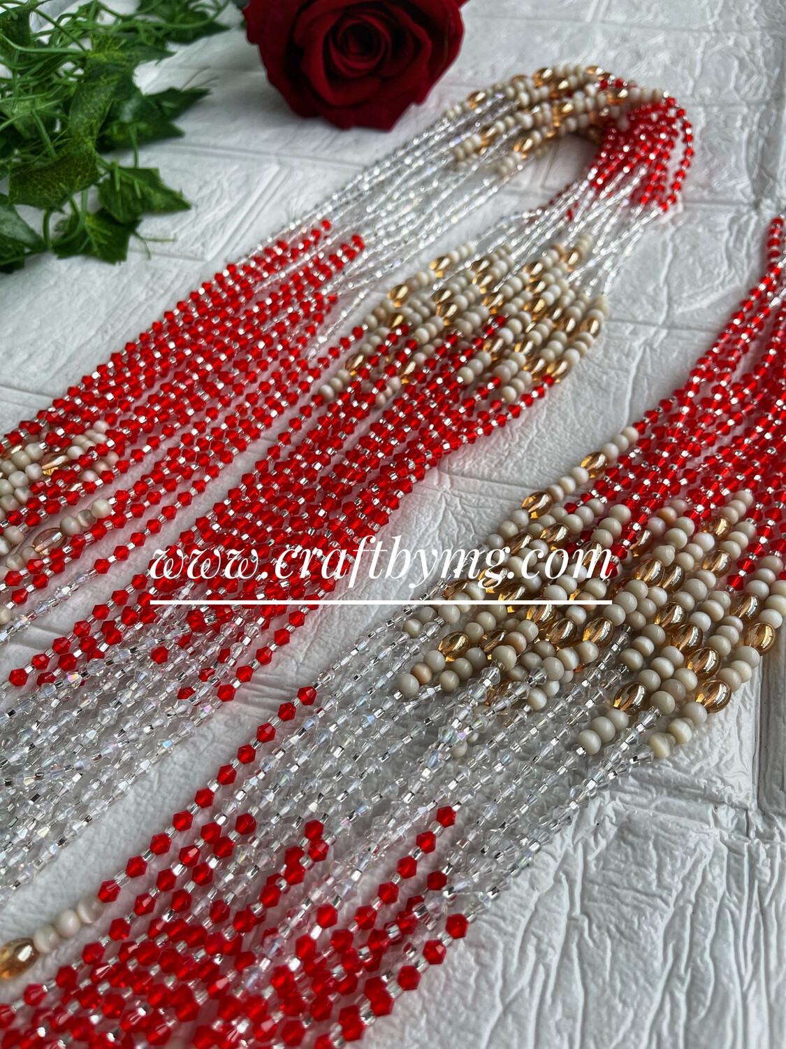 VERONICA Waistbeads Red (Luxe)