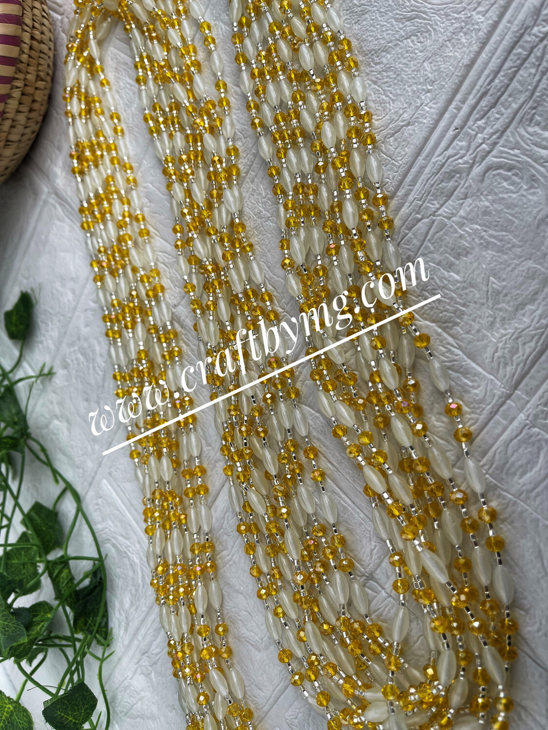JOYCE Waistbeads (Yellow) Glow In The Dark