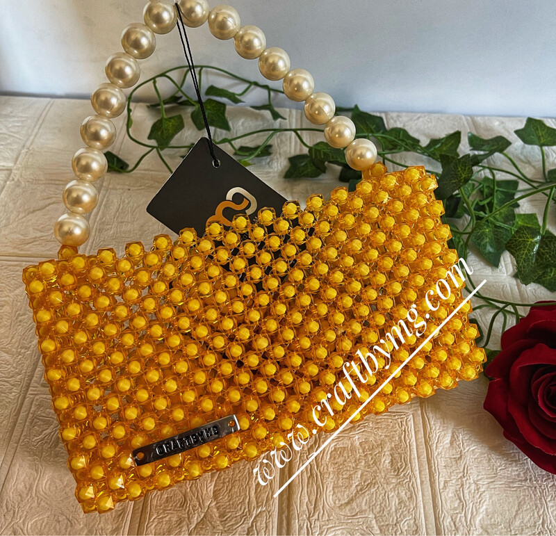BRIDGET Beaded Bag (yellow)