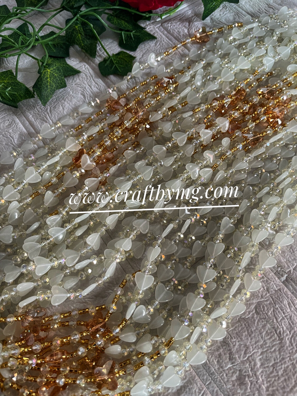 KAMSI Waistbeads (cream) Glow In The Dark