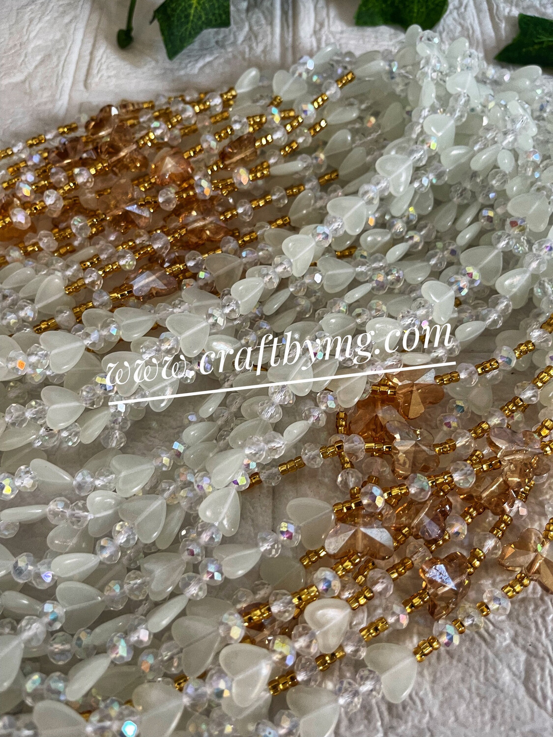 KAMSI Waistbeads (White) Glow In The Dark