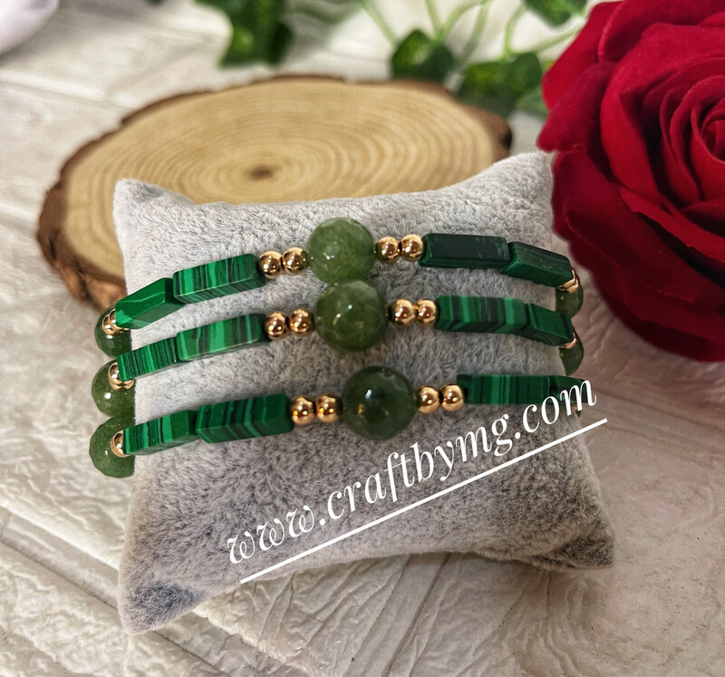 WISDOM Gemstone Bracelets (Green Malachite)
