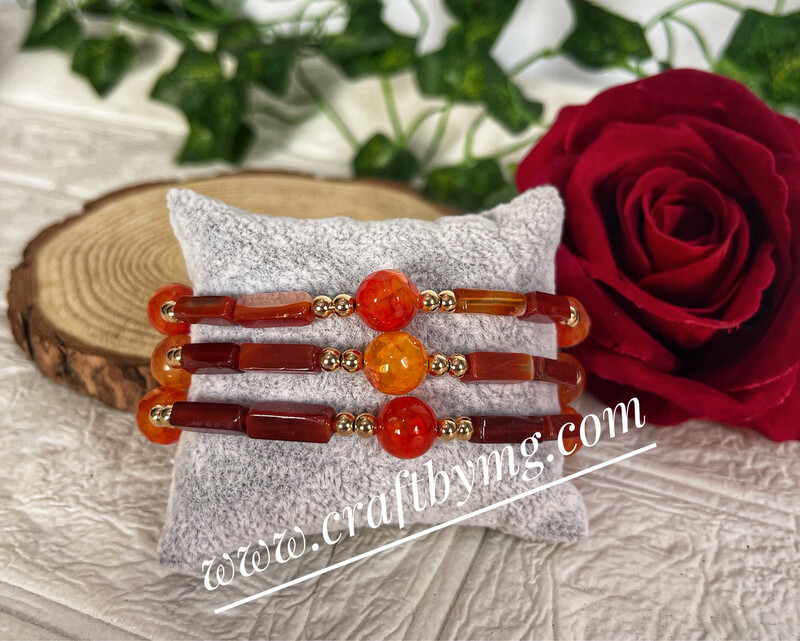 WISDOM Gemstone Bracelets (Carnelian)