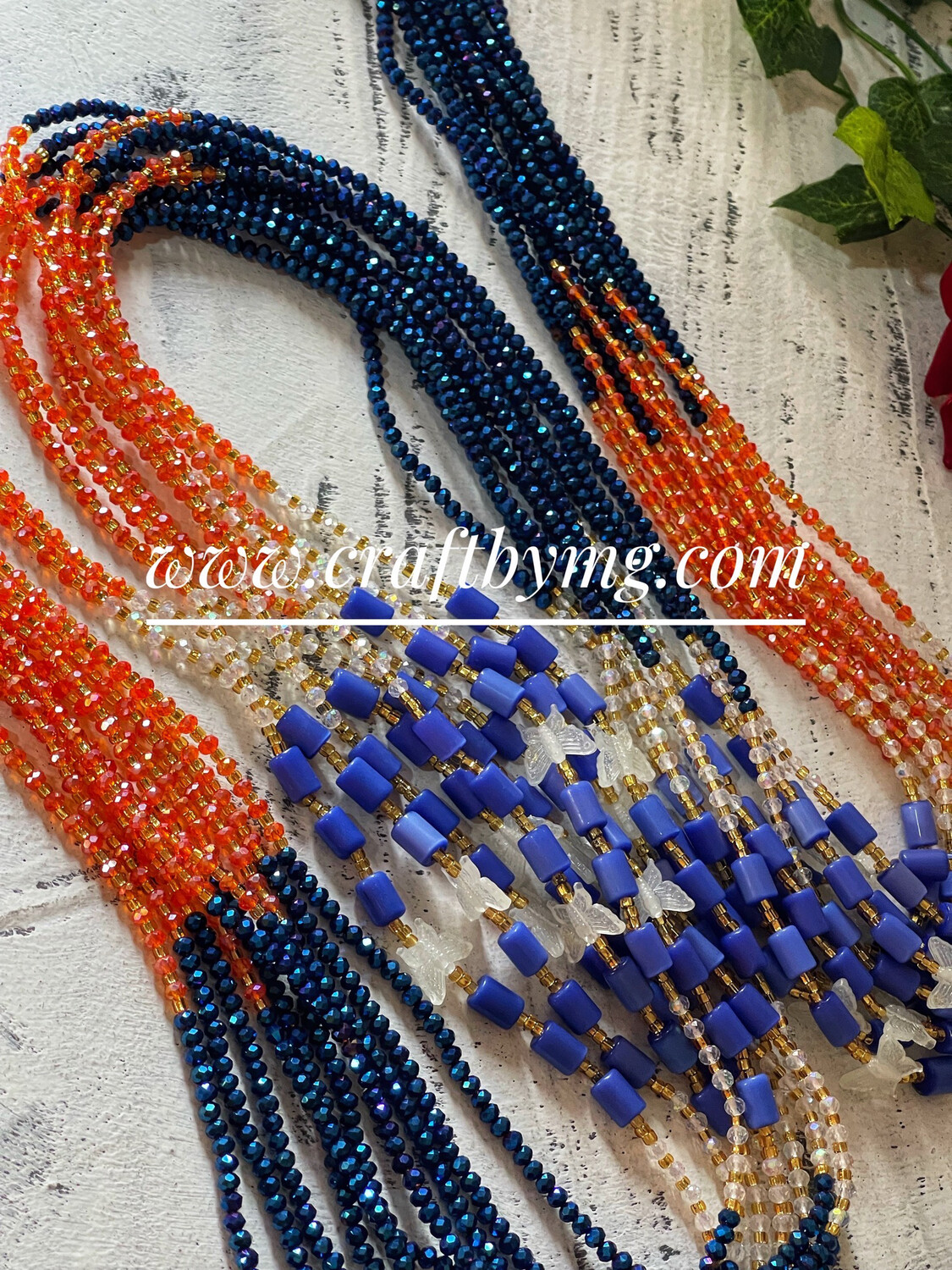 JANE Waistbeads -Blue- Luxe