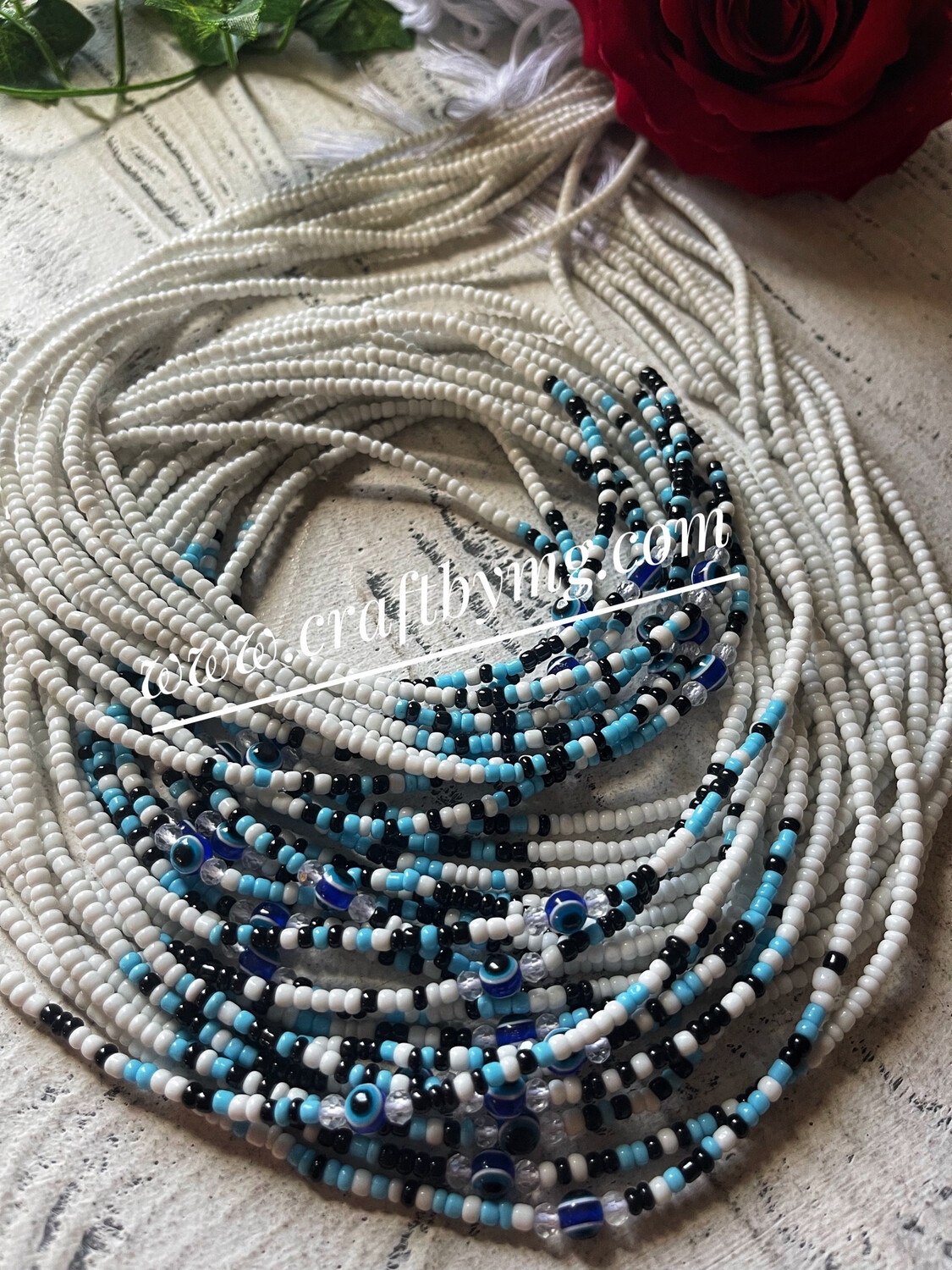 CHARLOTTE Waistbeads (white)