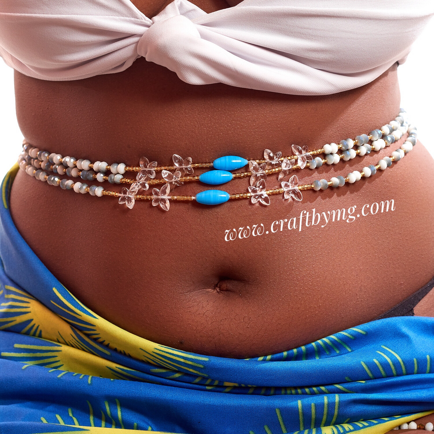 GRACE Waistbeads Blue (Luxe)