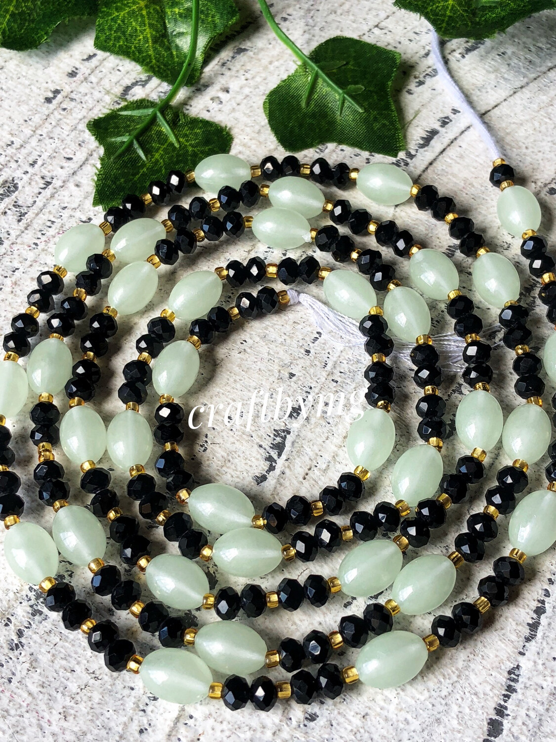 NYLA Waistbeads (Glow In The Dark) Black