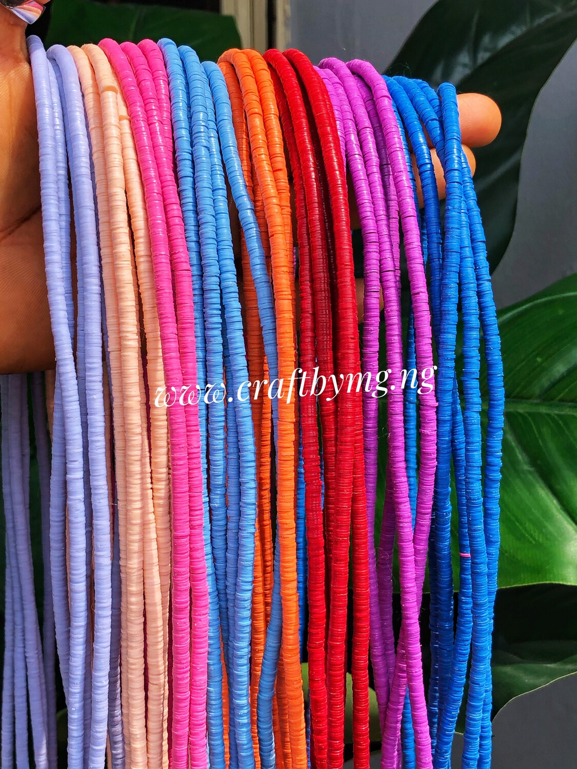VINYL DISC Waistbeads (Solid) Indicate Choice Color At Checkout