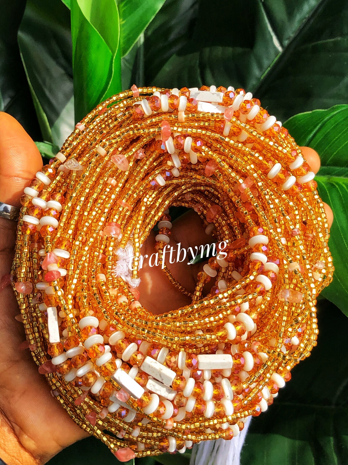LILA Gemstone Waistbeads -Rose Quartz- (Exquisite)