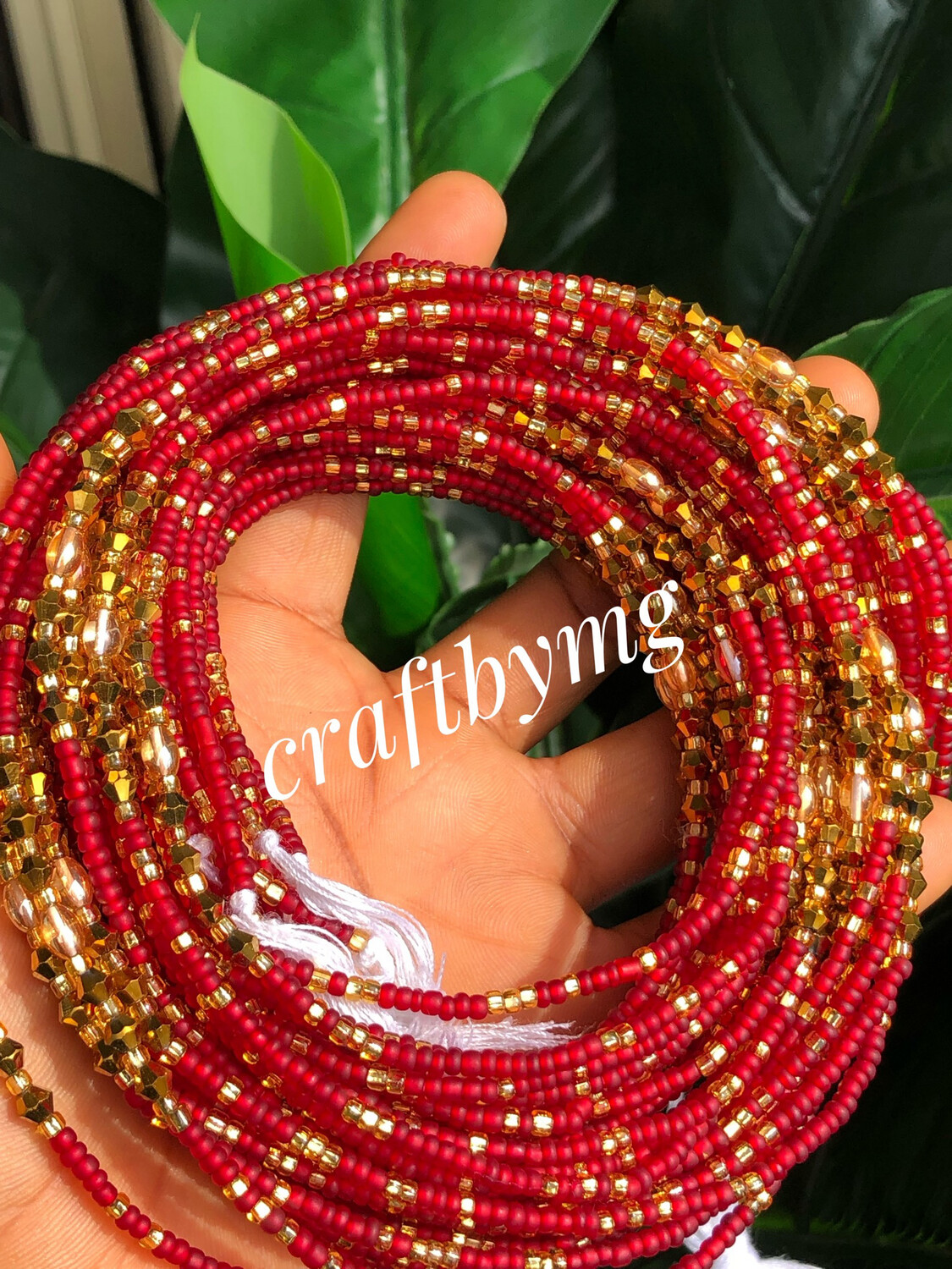 FROSTED Waistbeads (Wine) 
