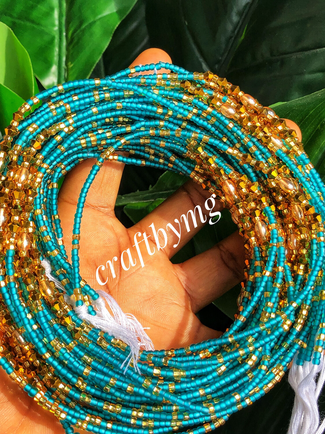 FROSTED Waistbeads (Teal) 