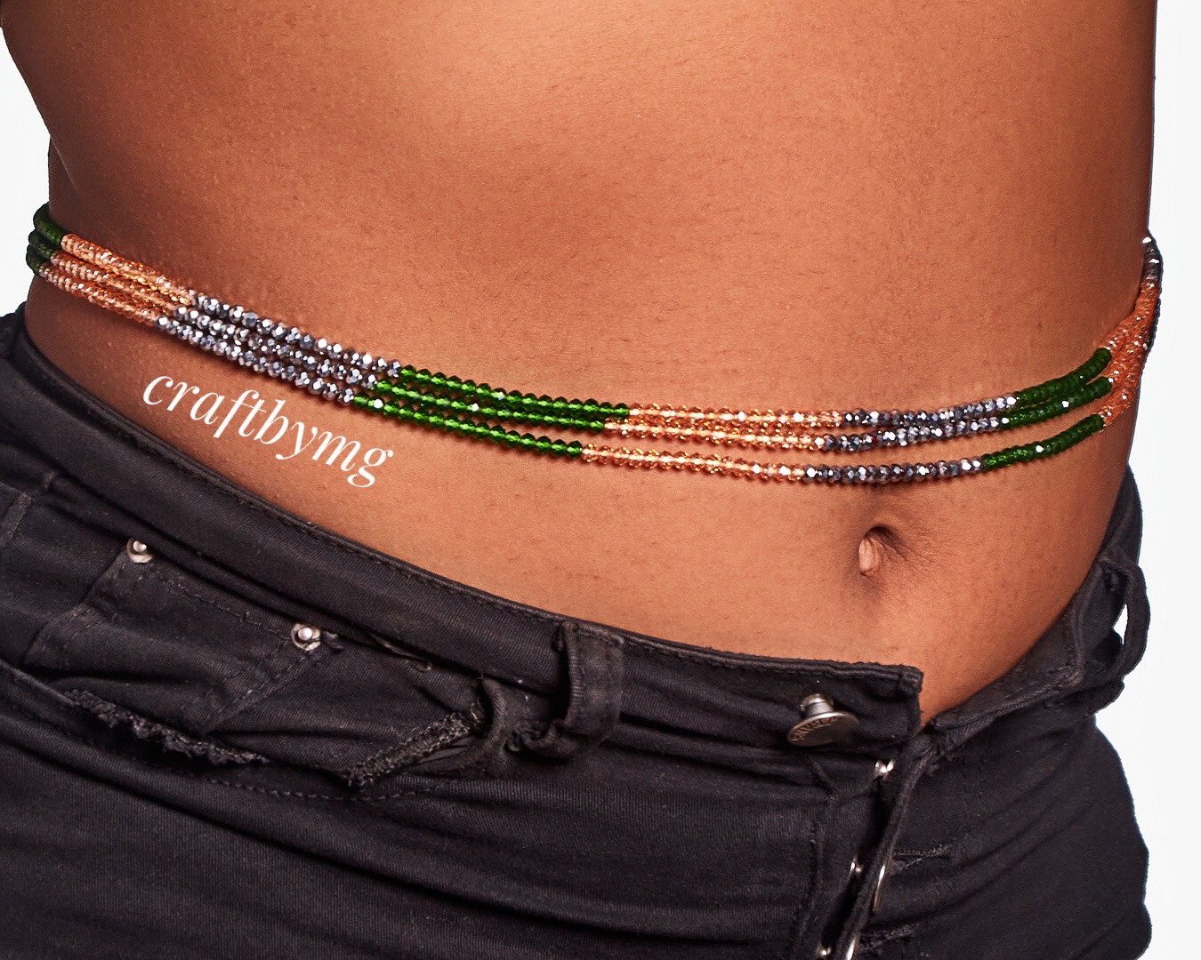 HOLLY Waistbeads -Green- (Christmas Edition)