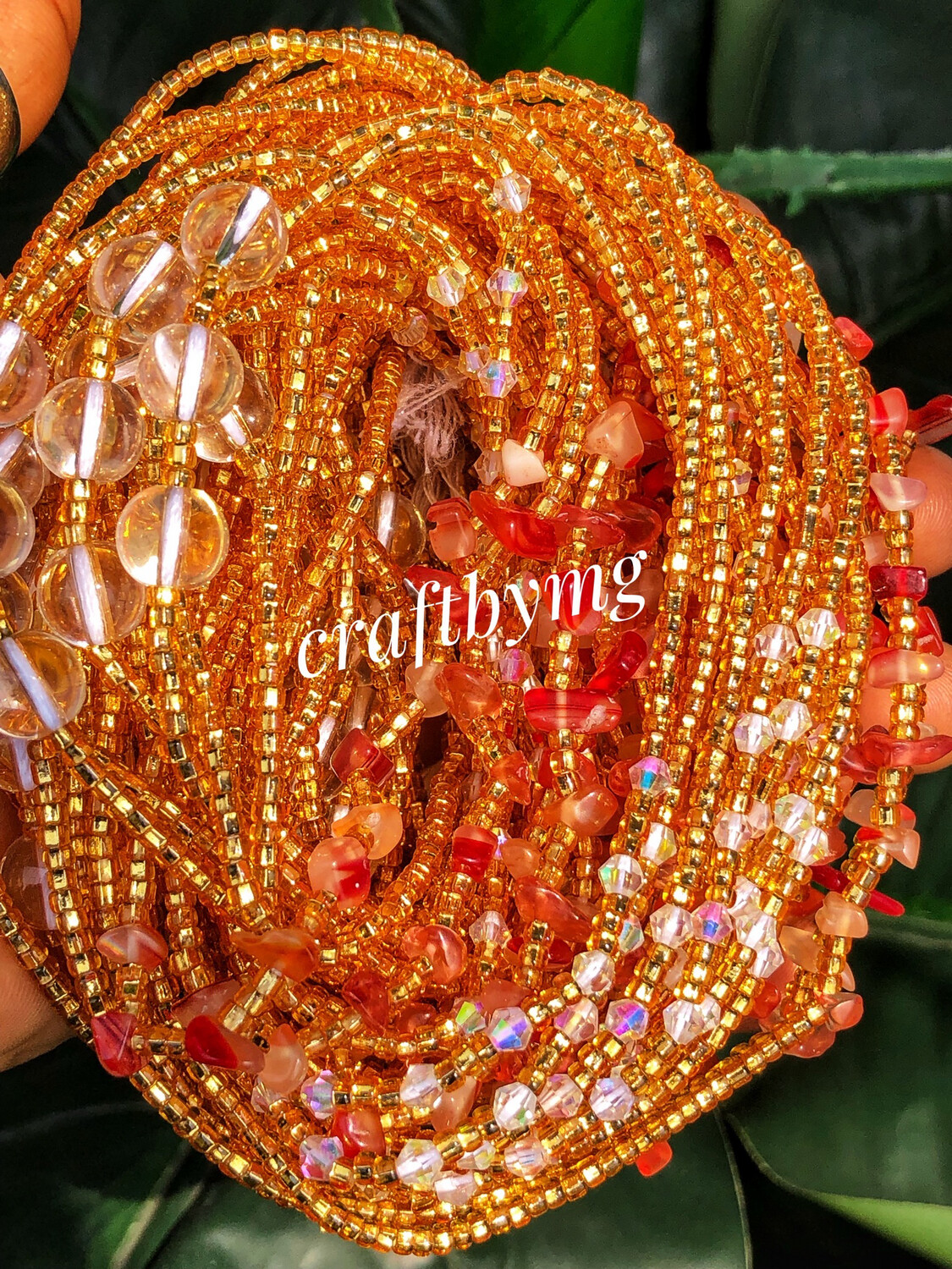 AMANDA Waistbeads (Carnelian) Luxe