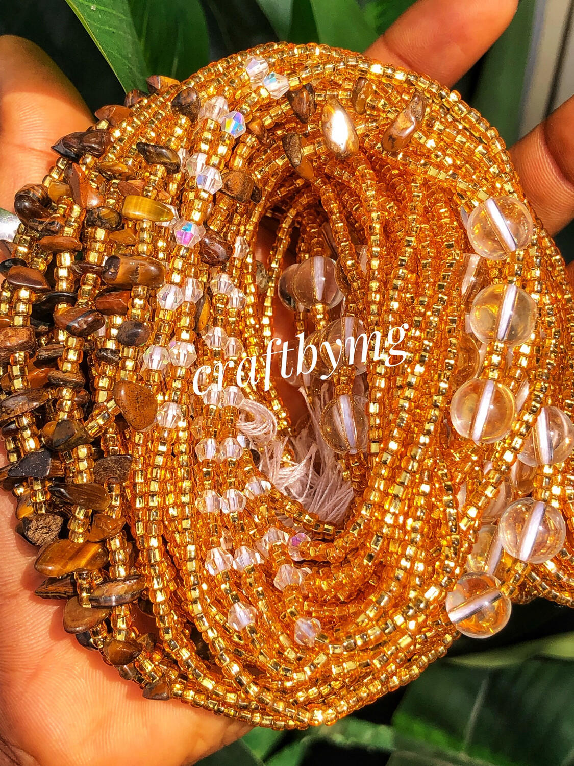 AMANDA Waistbeads (Tiger Stone) Luxe