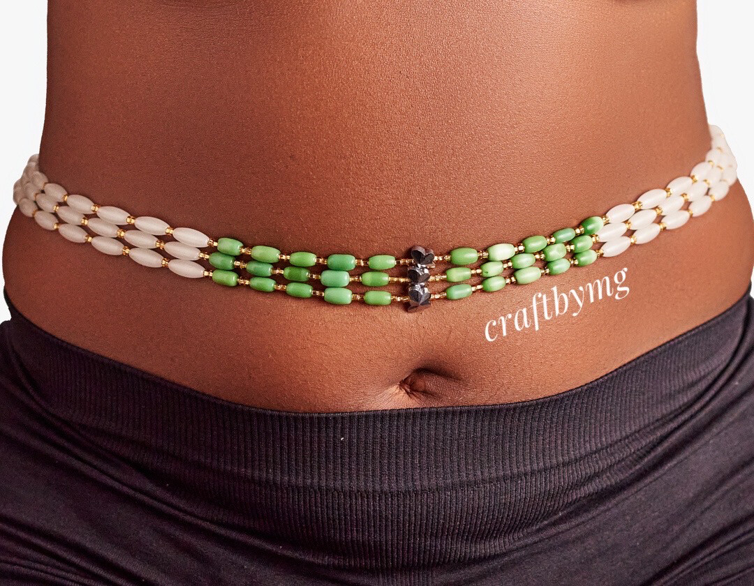 TANIA Waistbeads-Green-Glow In The Dark