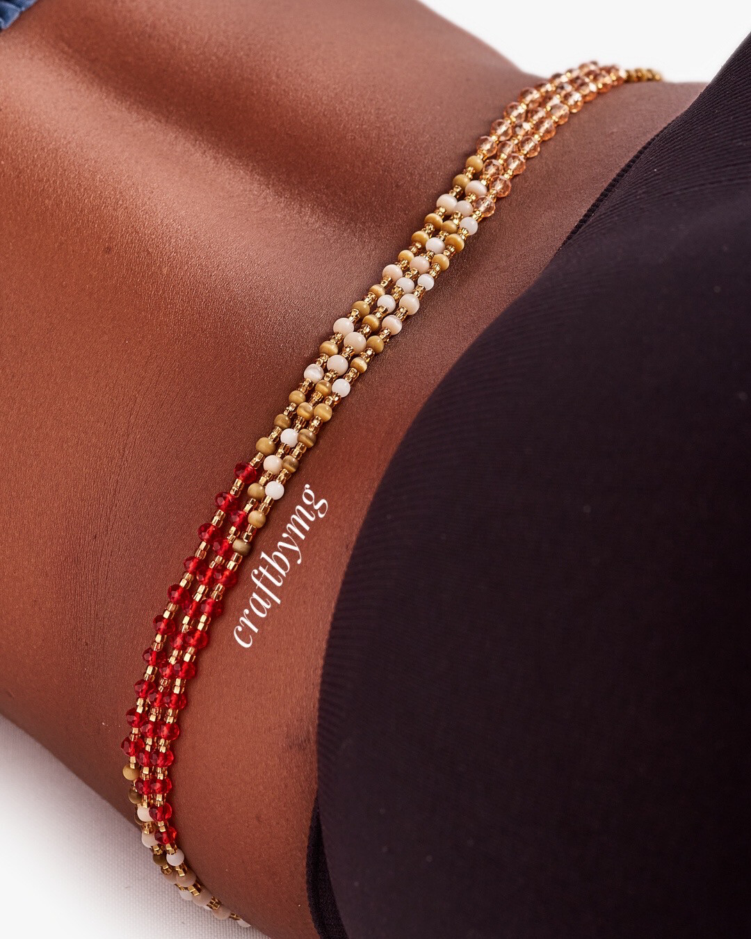 TRICIA Waistbeads -Red- (Luxe)