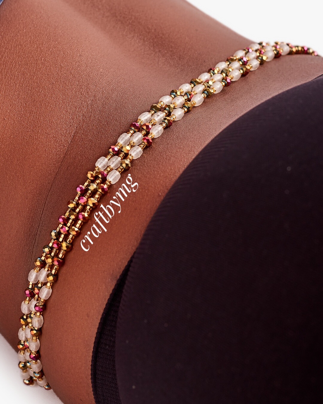 GIFTY Waistbeads-iridescent Red- (Glow In The Dark)
