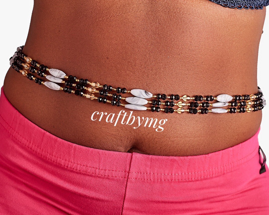 WHITNEY Waistbeads Black