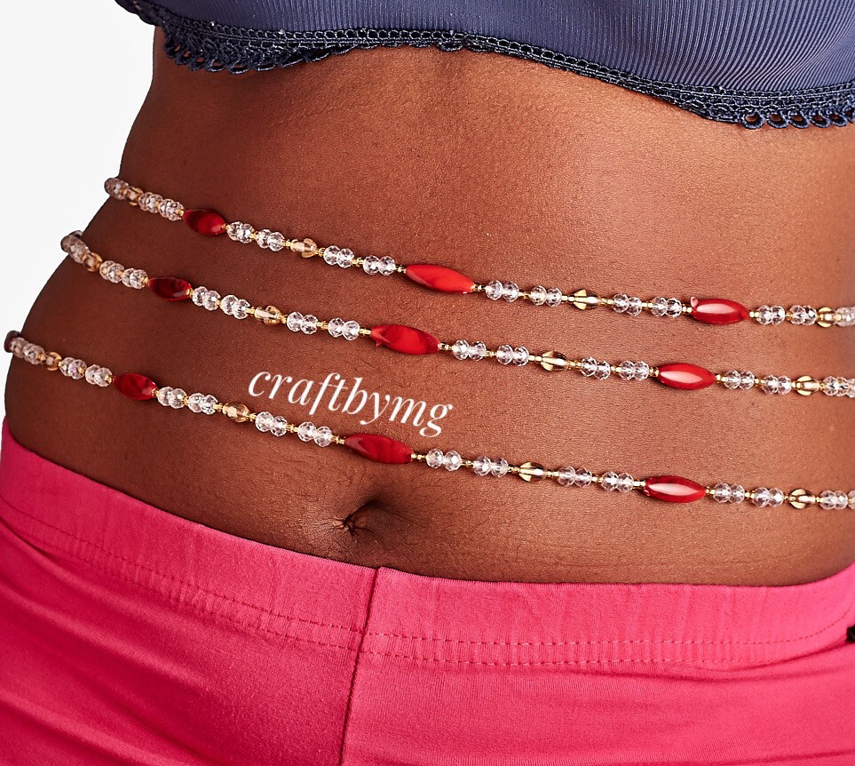 WHITNEY Waistbeads Red