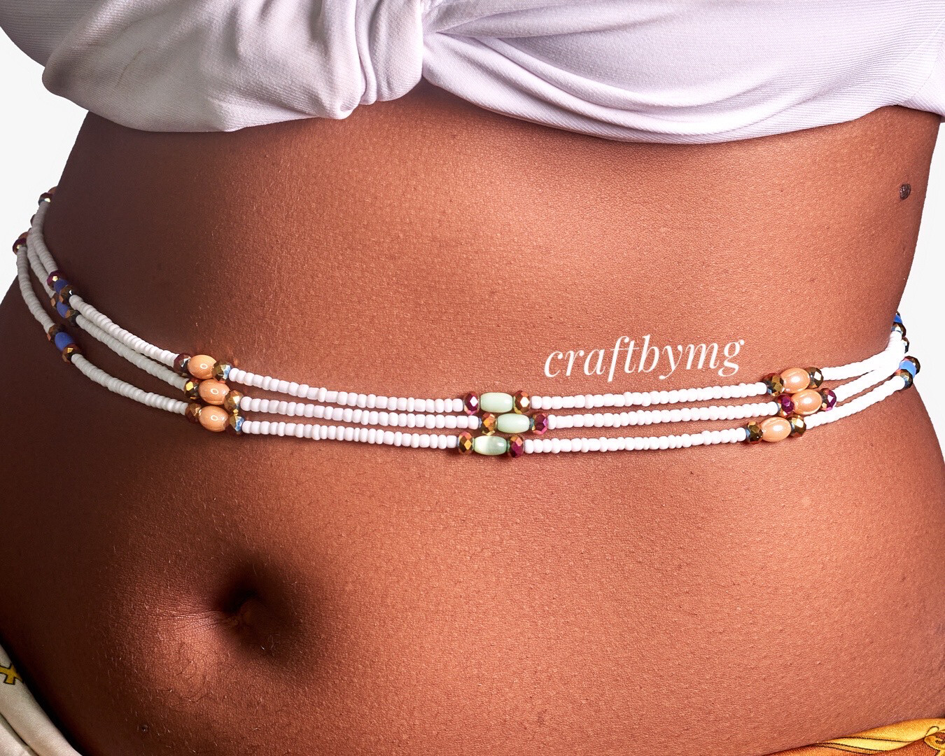 DAISY Waistbeads -White-