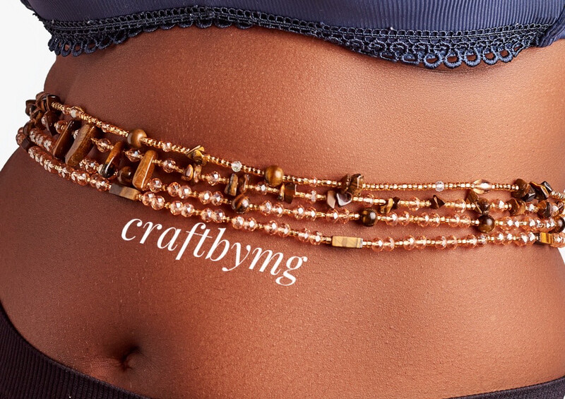 AMARI Waistbeads Set -Tigerstone- 4layers (Not For Wholesale)