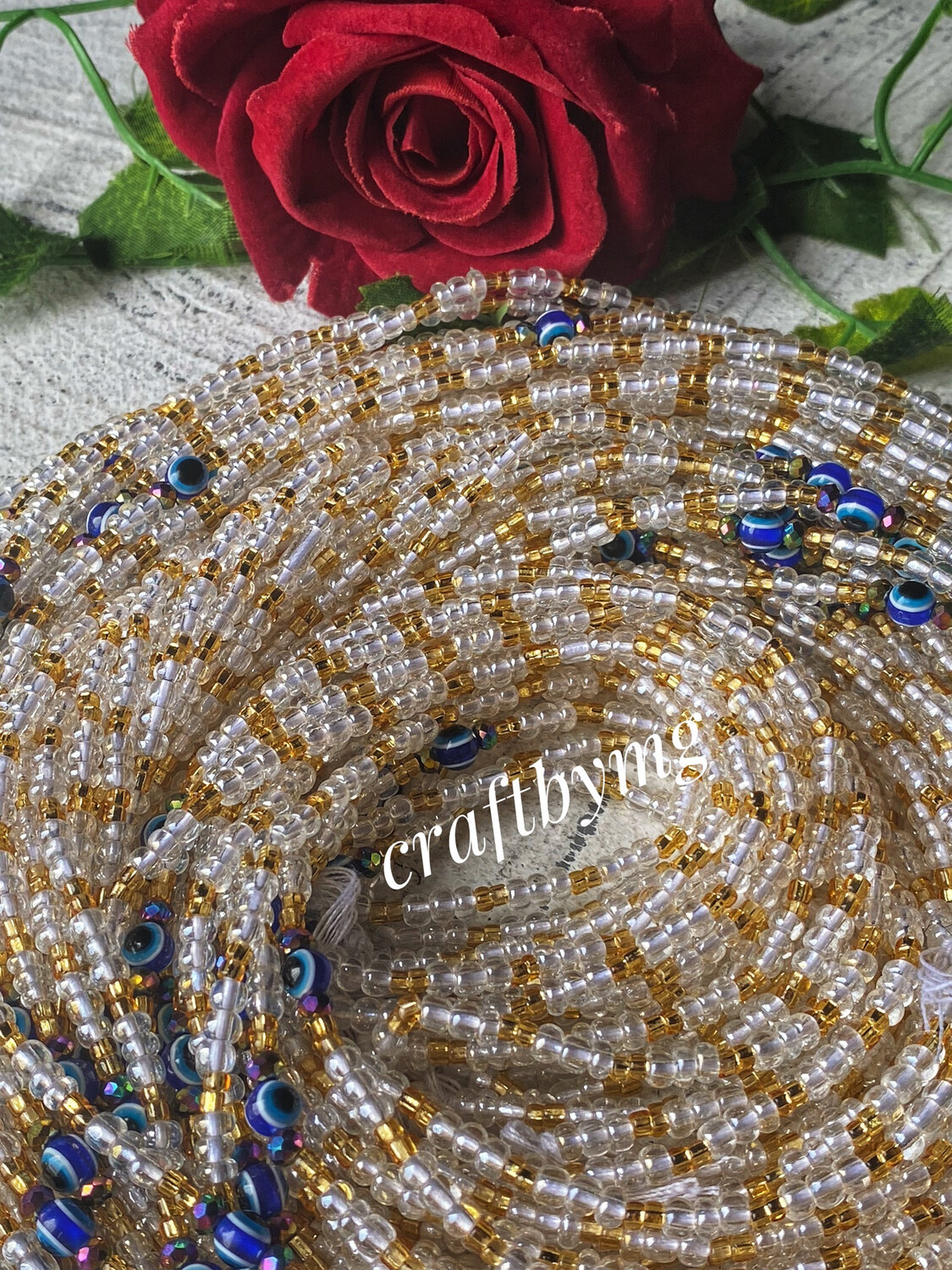 ANGELA Waistbeads -White-