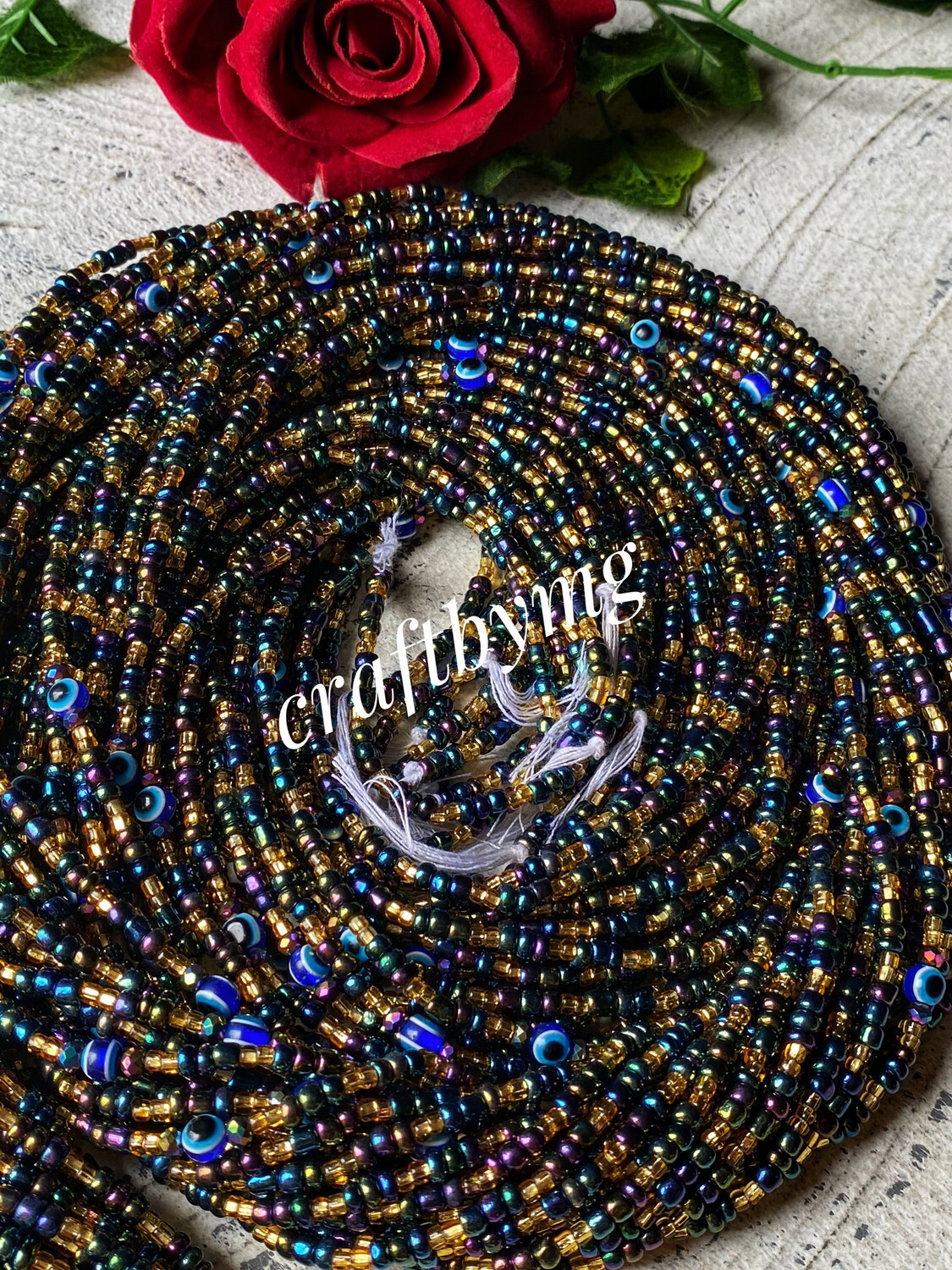 ANGELA Waistbeads -iridescent Purple-
