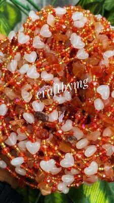 SERENA Waistbeads -Glow In The Dark X Carnelian Gemstones- Luxe