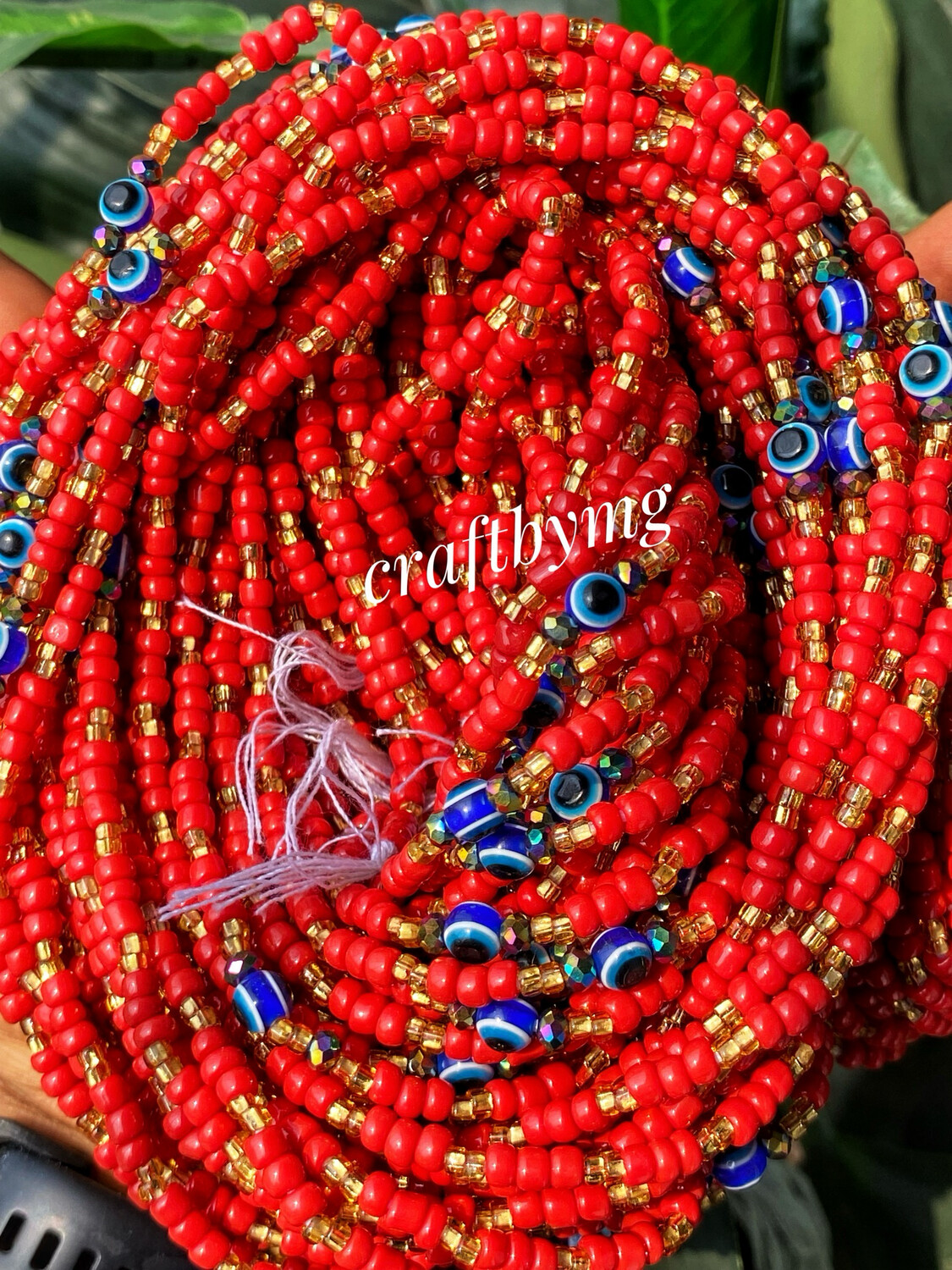 ANGELA Waistbeads -Red-