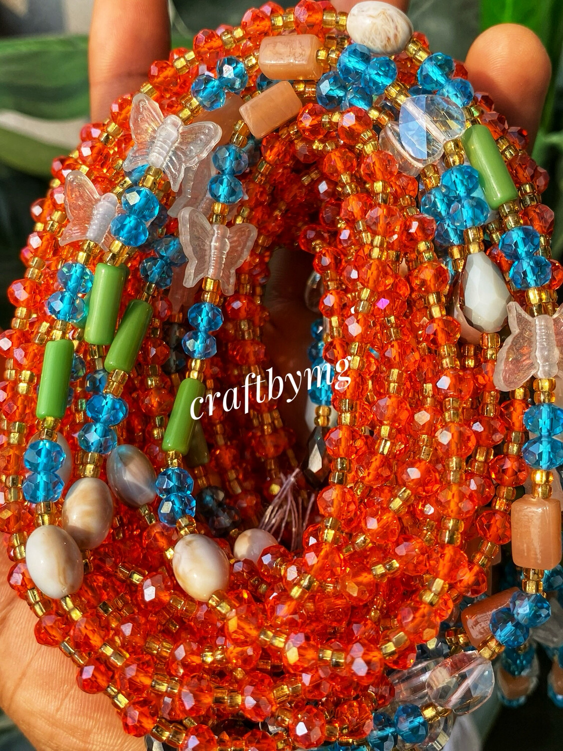 CHER Waistbeads -Orange- Luxe