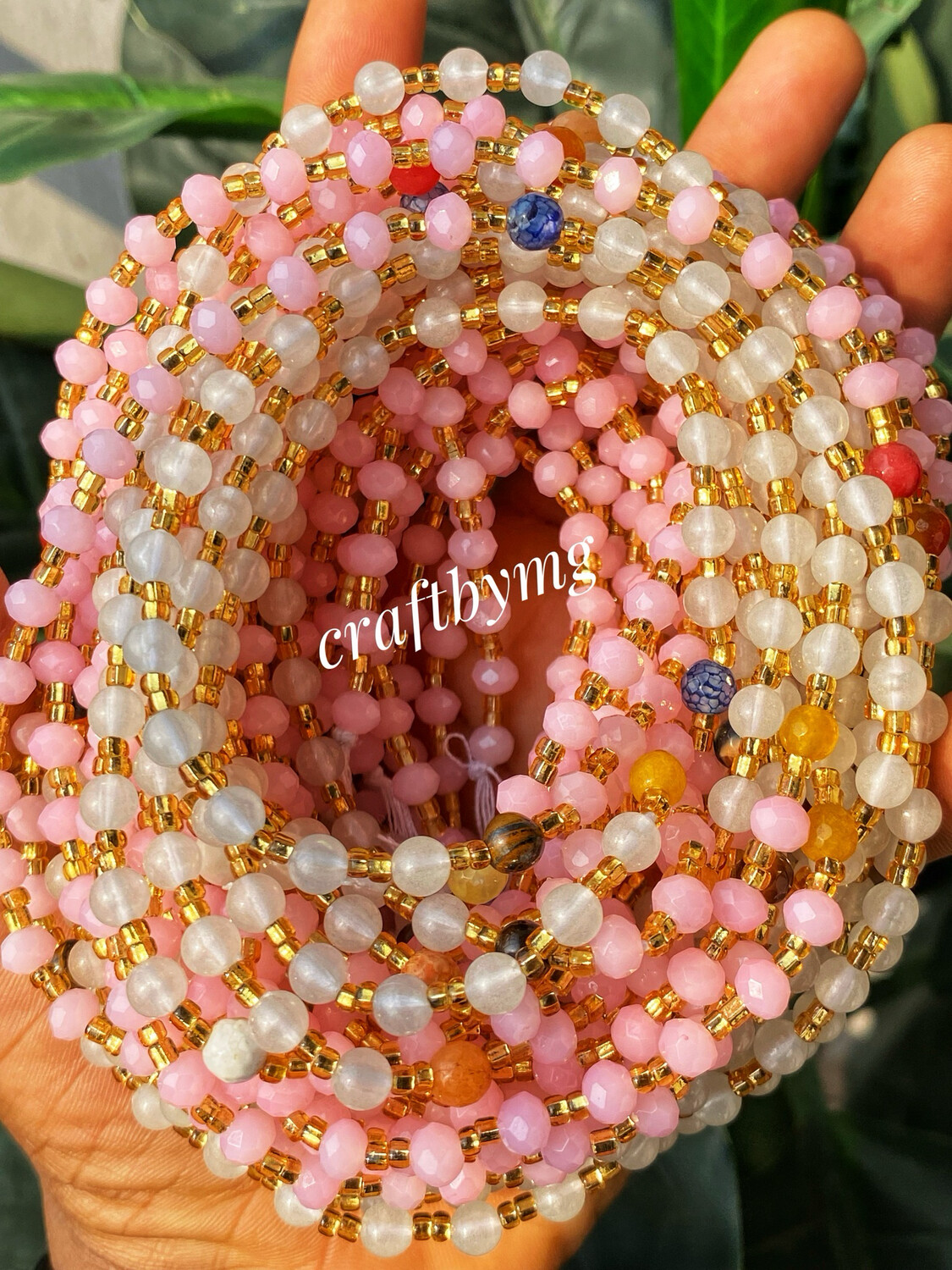 ALISON Waistbeads -Pink- (Glow In The Dark)