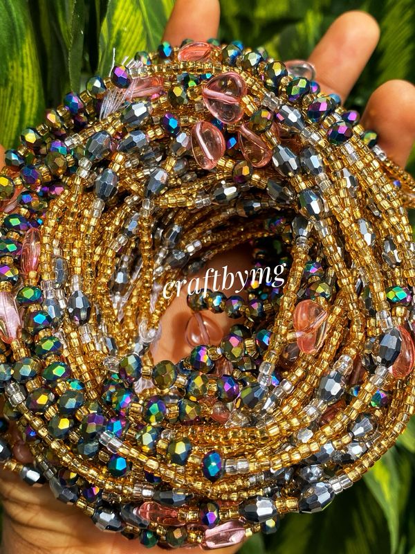 CASSIE Waistbeads - Iridescent- Luxe