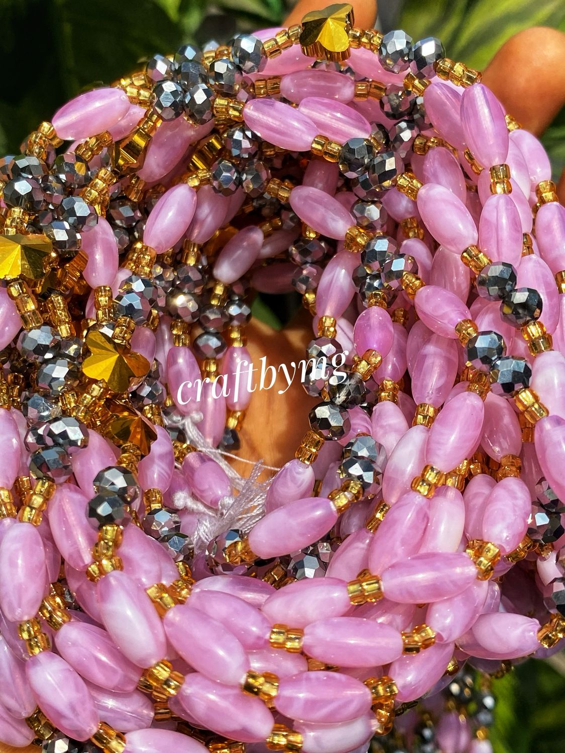KELLY Waistbeads -Pink- Luxe