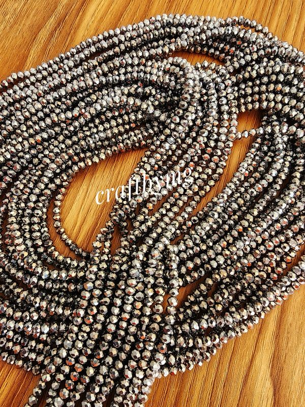 SILVER CRYSTAL Waistbeads -Mini-