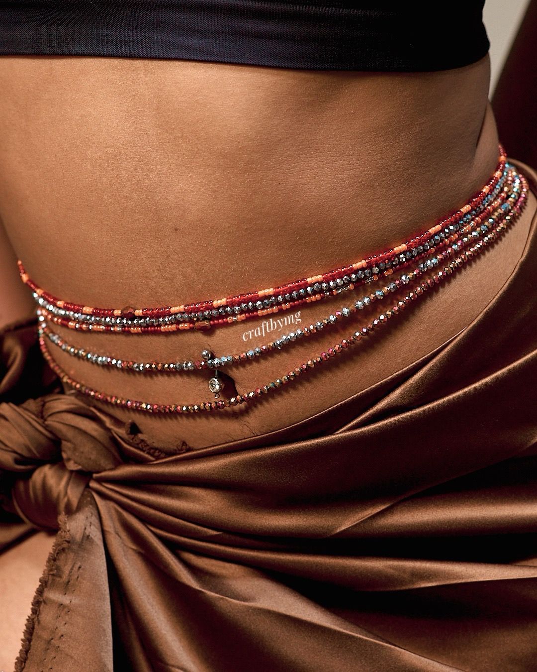 ABIKE Waistbeads Set - EMBER GLOW (5 Strands As Seen In Pic)