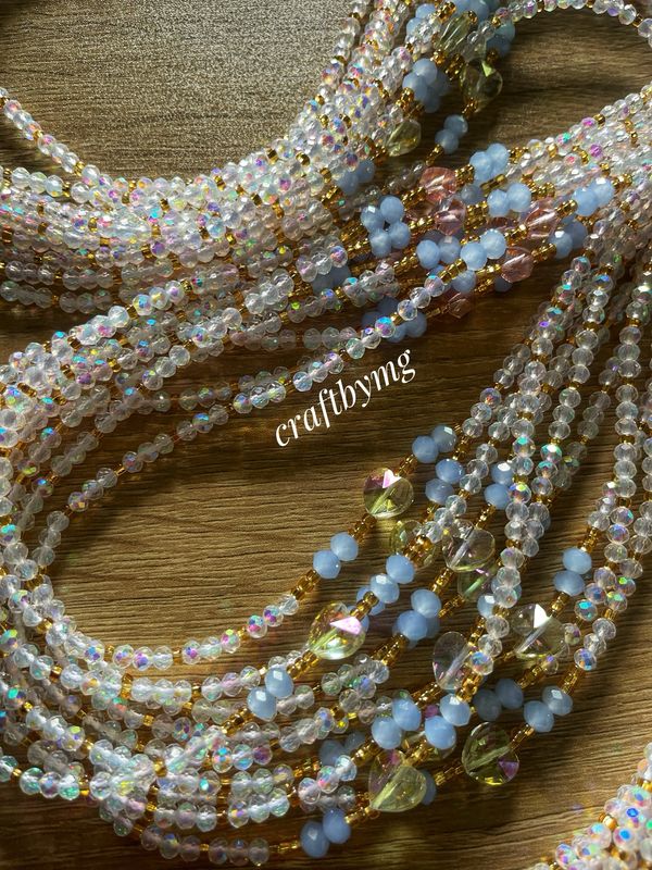 ADAORA Waistbeads - White - Luxe