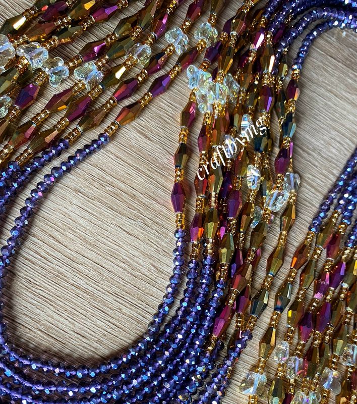 ADAOBI Waistbeads - Purple - Luxe