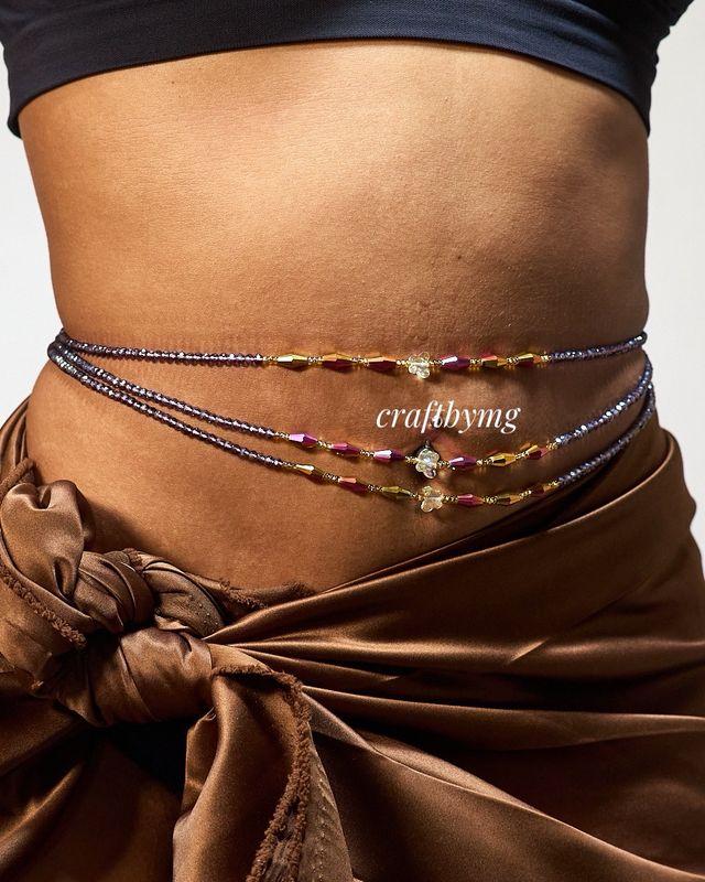 ADAOBI Waistbeads - Purple - Luxe