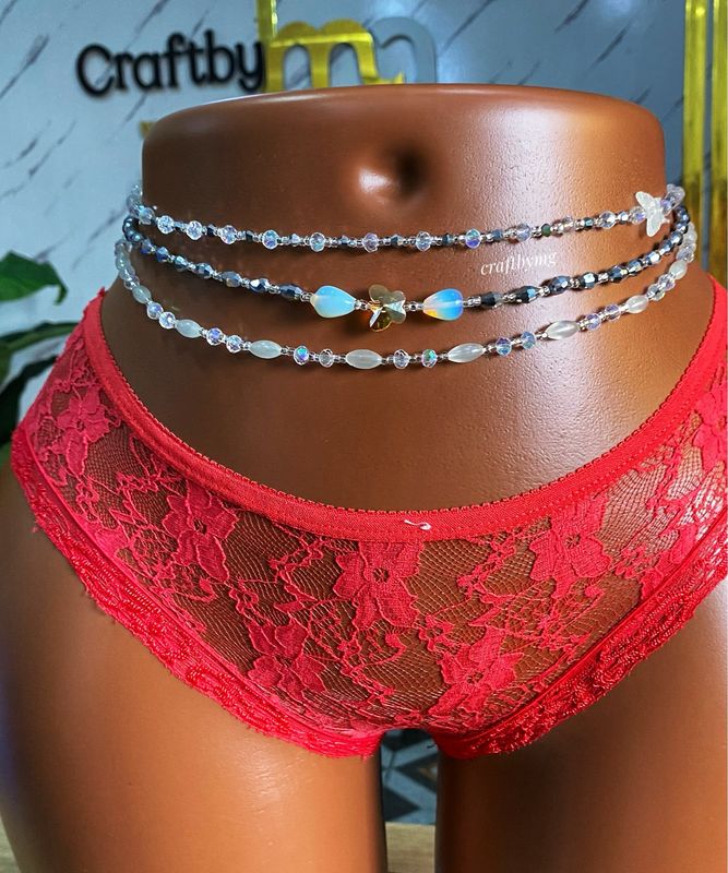 SHIMMER Waistbeads Set (3 Strands As Seen In Pic)