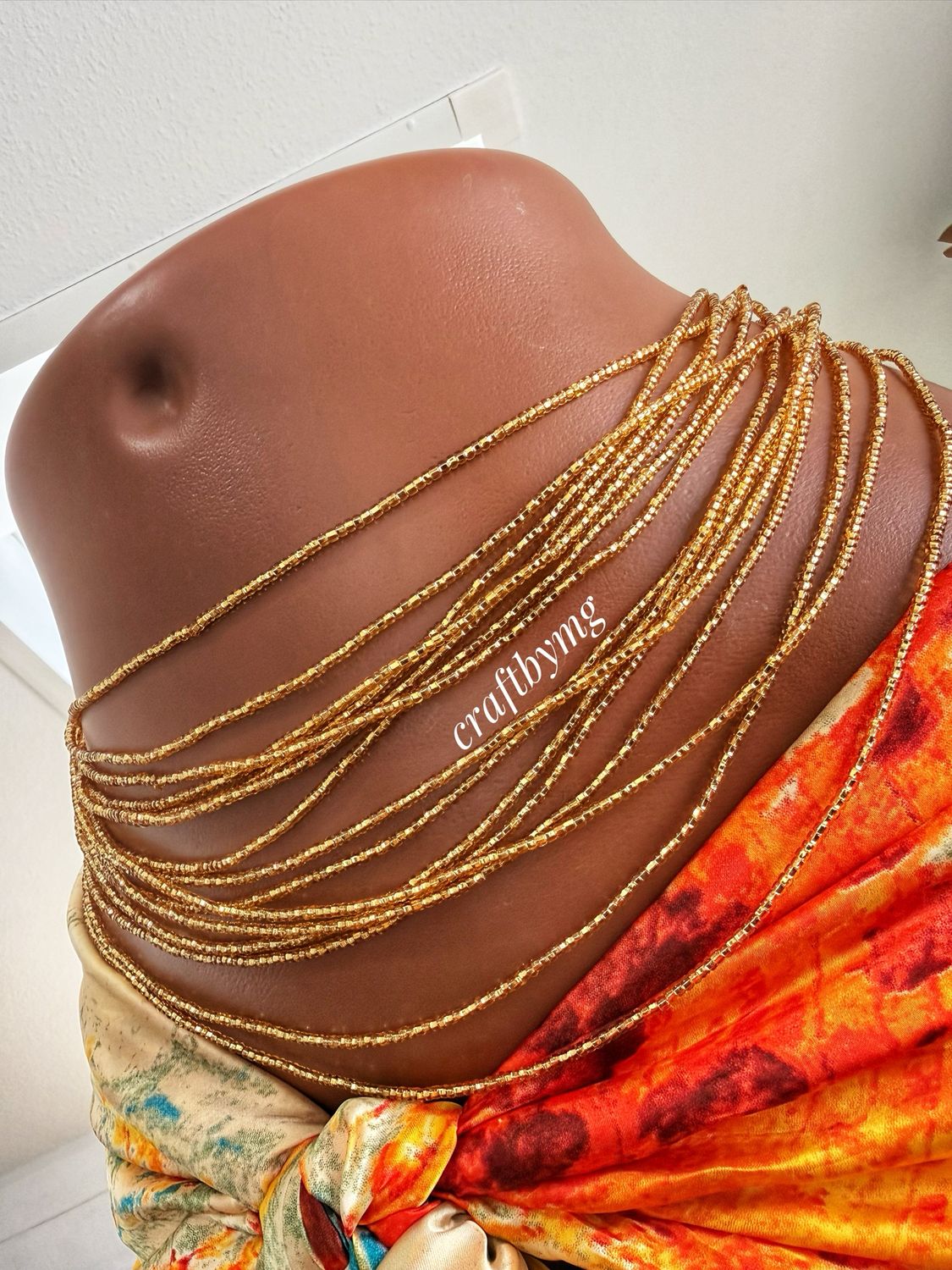 Czech Gold waistbeads (Solid) Not For Wholesale 