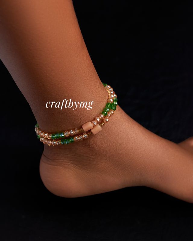 ANNA Anklet -Green-
