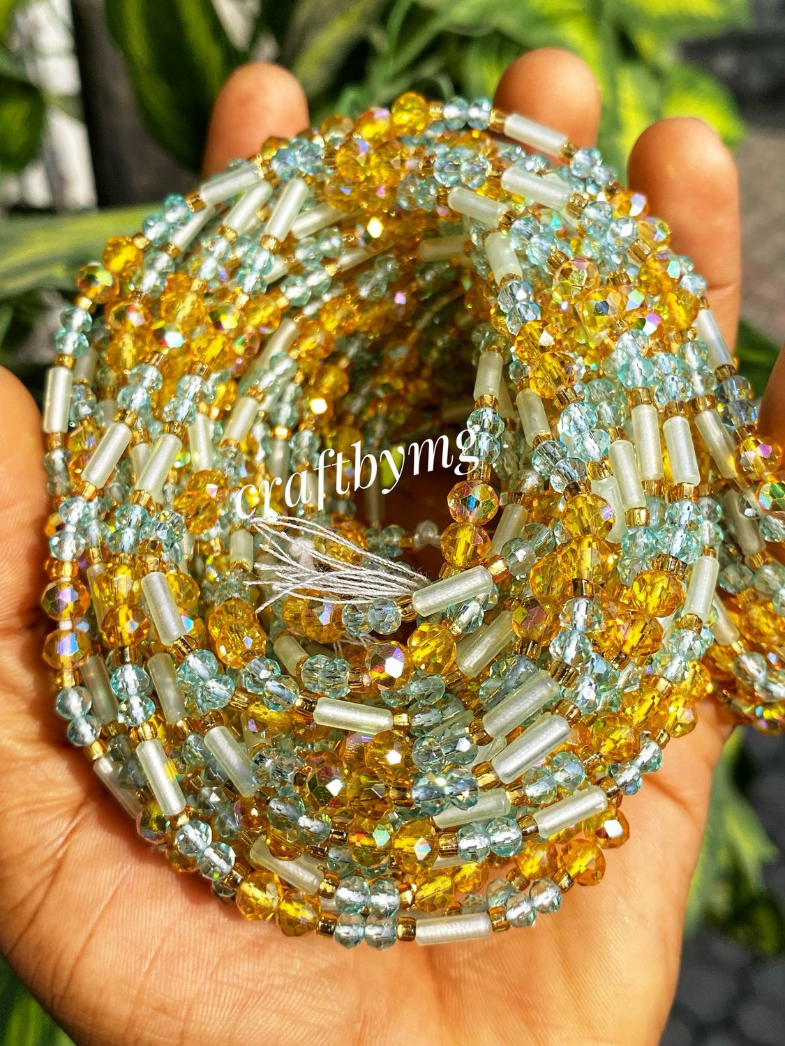 GLADYS Waistbeads -Yellow-  (Glow In The Dark)