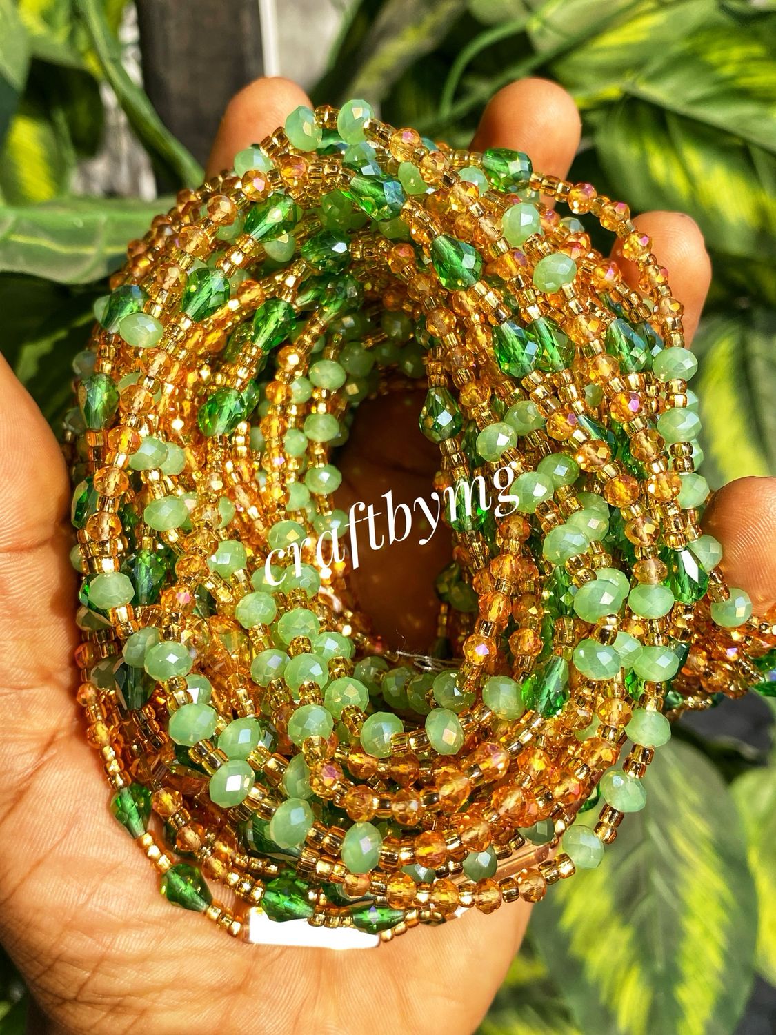 KENDRA Waistbeads -Green- Luxe