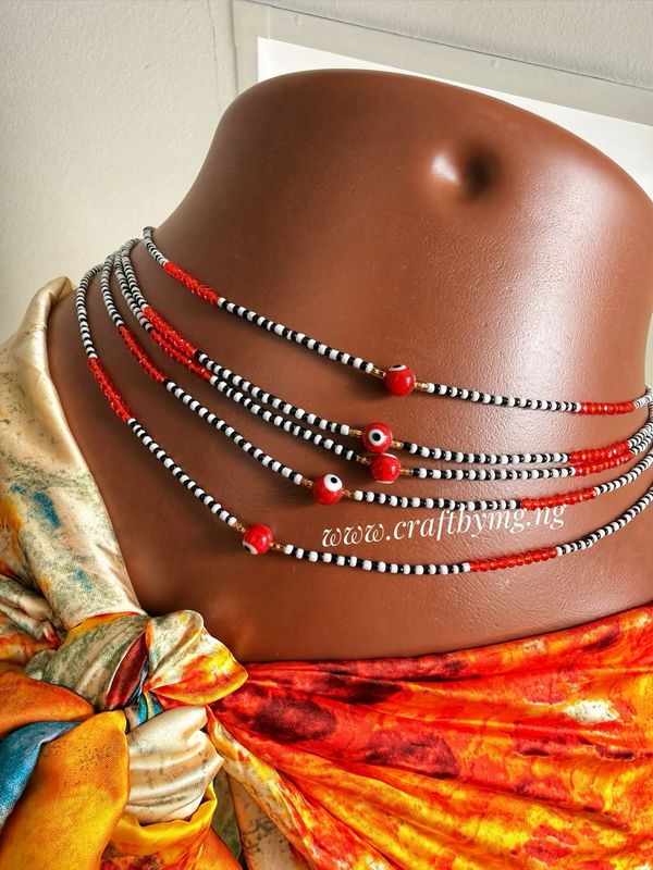 MILLY Waistbeads -Red-