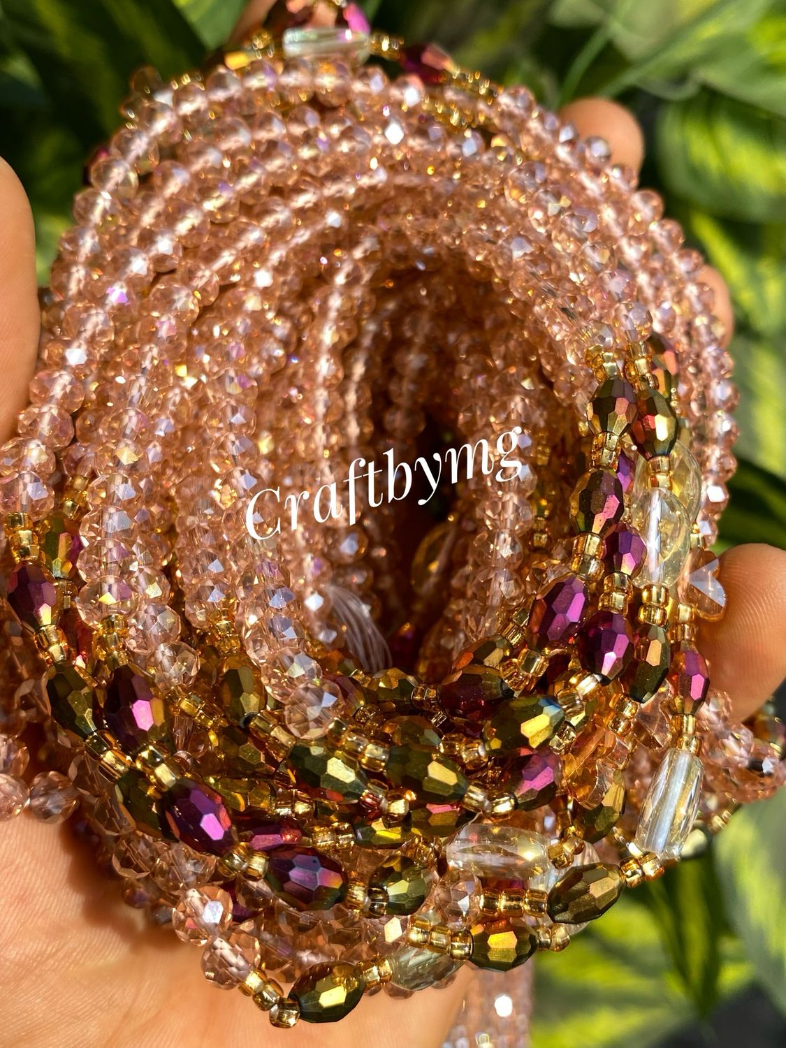 ZURI Waistbeads -Pink- Luxe