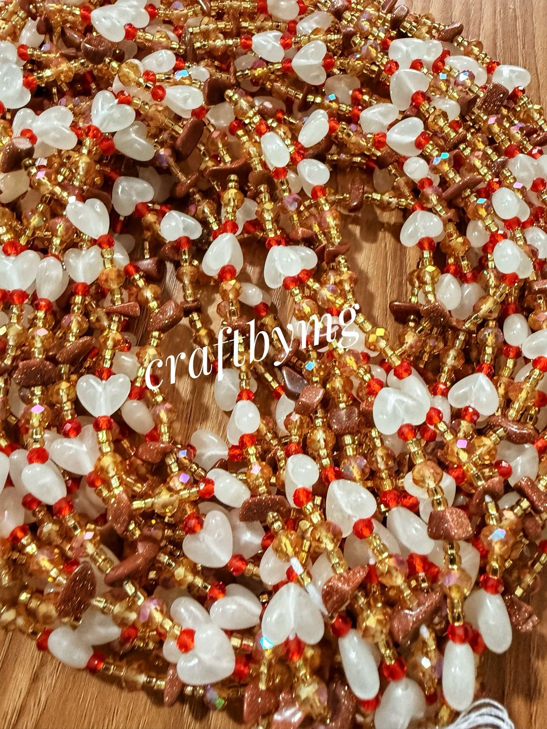 SERENA Waistbeads -Sandstone X Glow In The Dark - Luxe
